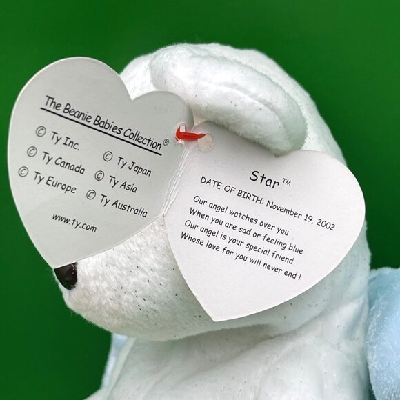 Ty Beanie Baby Christmas Angel Bear Lot of 3 MWMT Gift Love Peace Star Plush - Picture 4 of 16